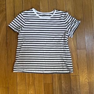 Gap Striped Tee black and white stripes cotton shirt size tall large